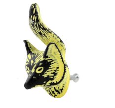 Yellow Fox Face Distressed Iron Cabinet Knobs